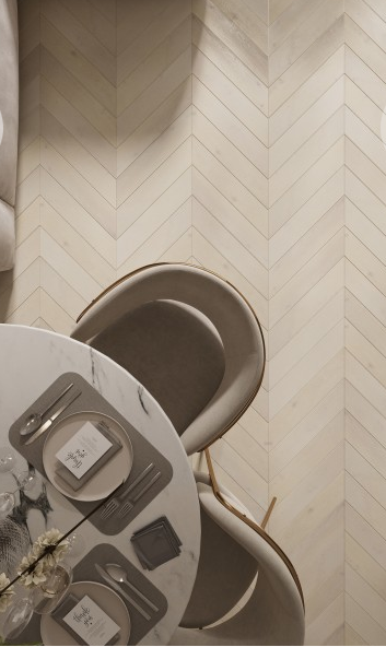 AlixFloor Французская Ёлка Дуб кристально-белый арт. ALX1053CV