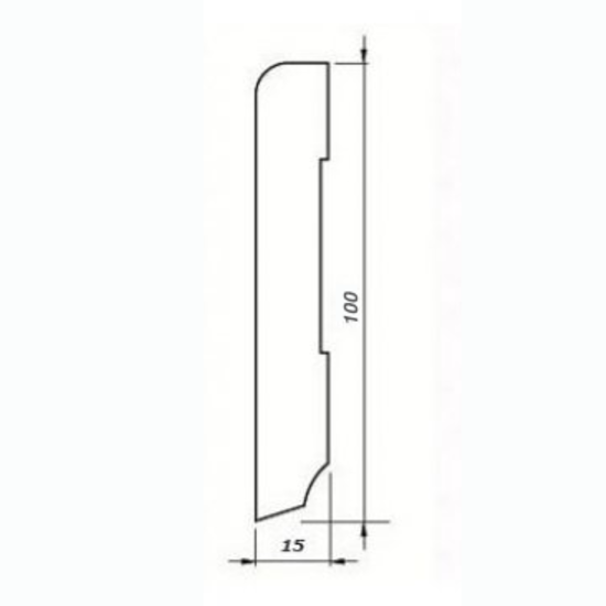 Tecnorivest Прямой 100x15 Дуб Снег 100x15